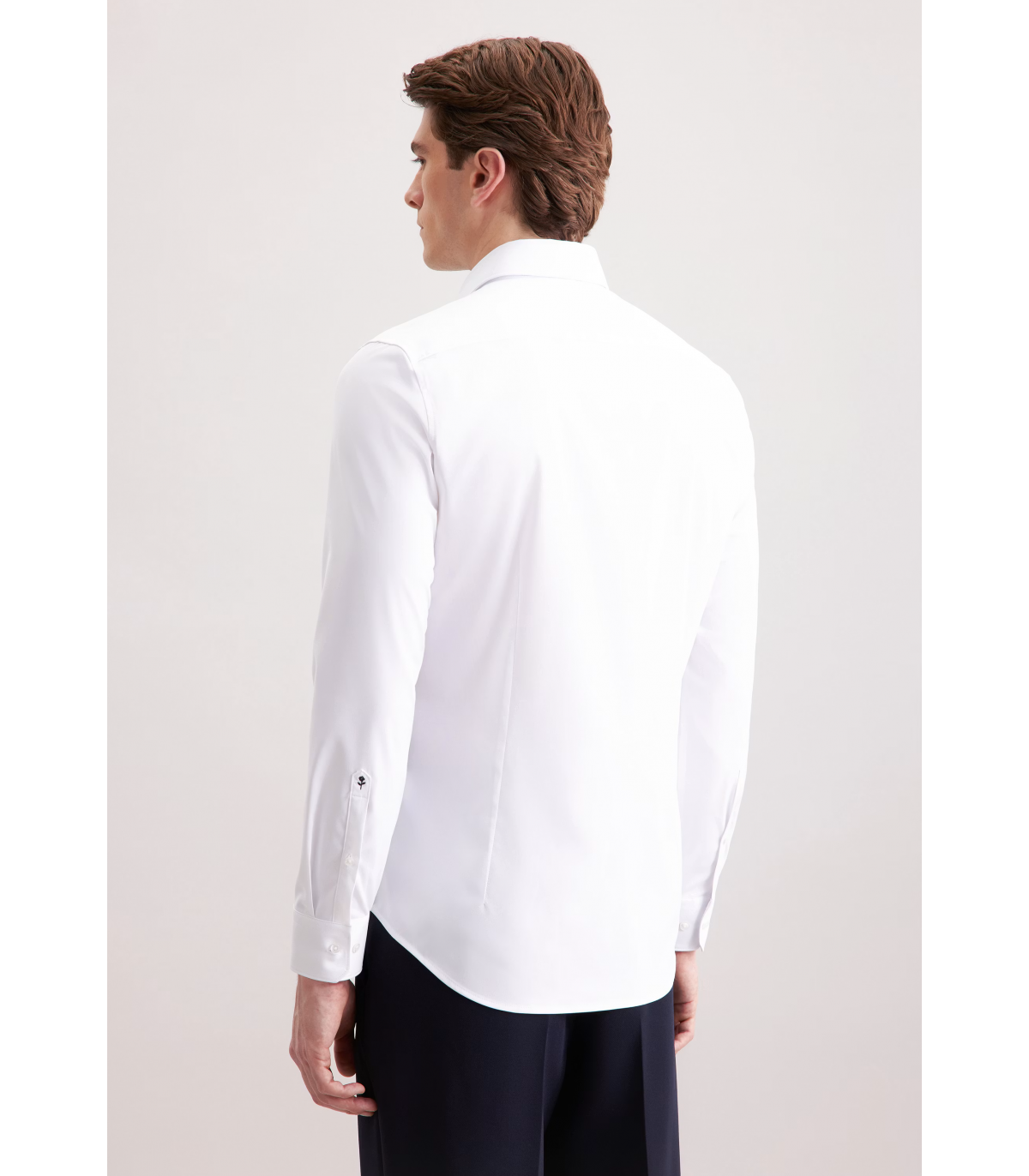 Chemise ml uni seidensticker 01blanc