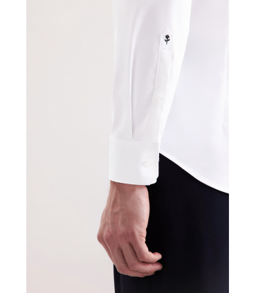 Chemise ml uni seidensticker 01blanc