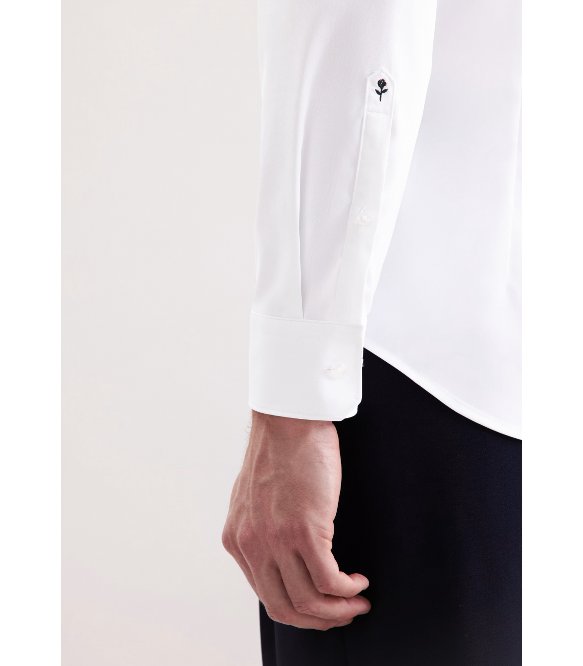 Chemise ml uni seidensticker 01blanc