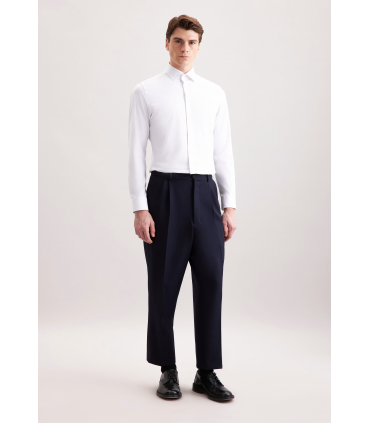 Chemise ml uni seidensticker 01blanc