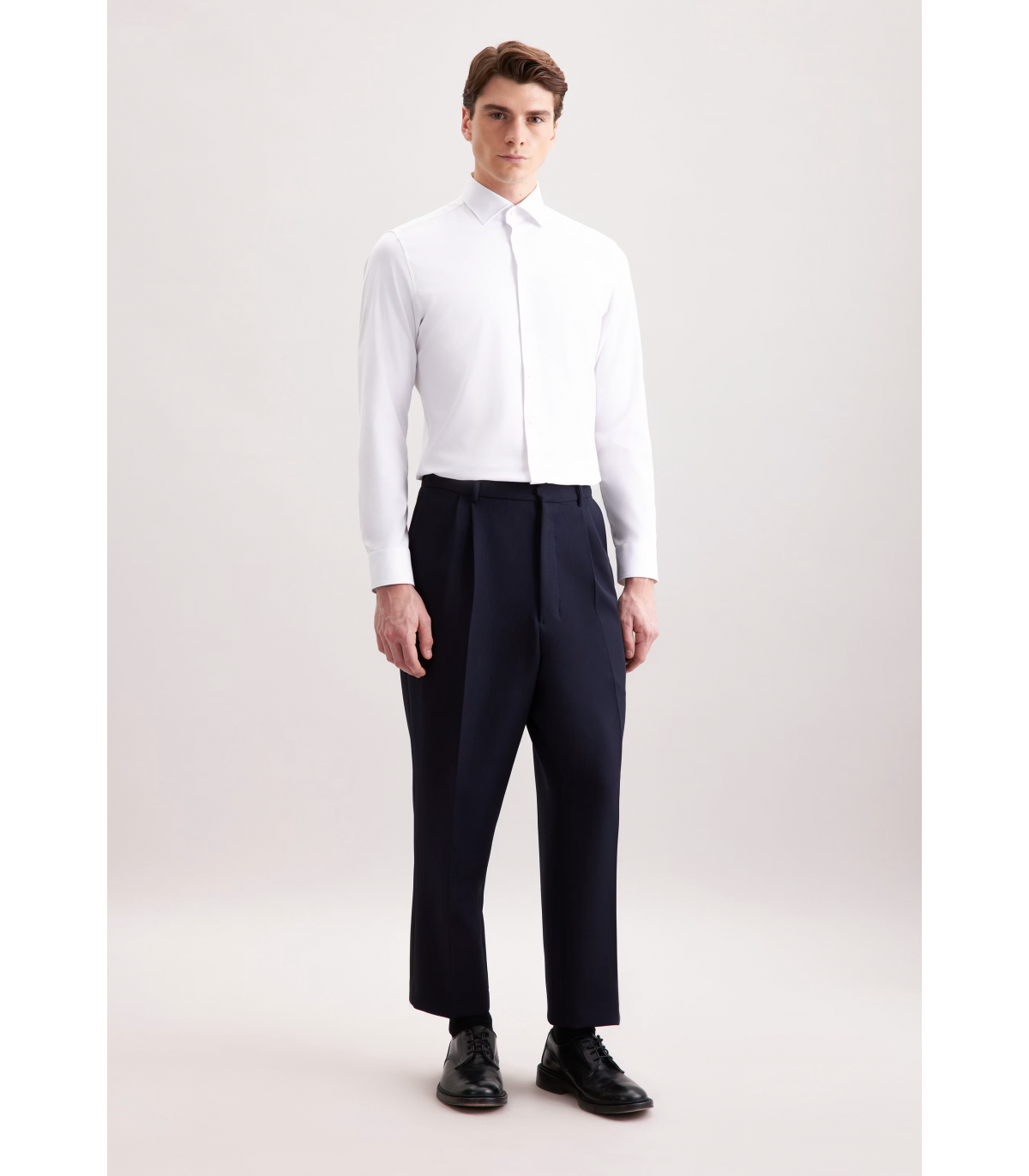 Chemise ml uni seidensticker 01blanc