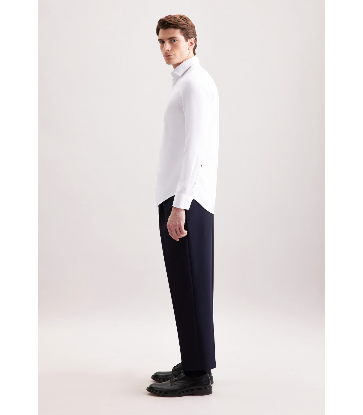 Chemise ml uni seidensticker 01blanc