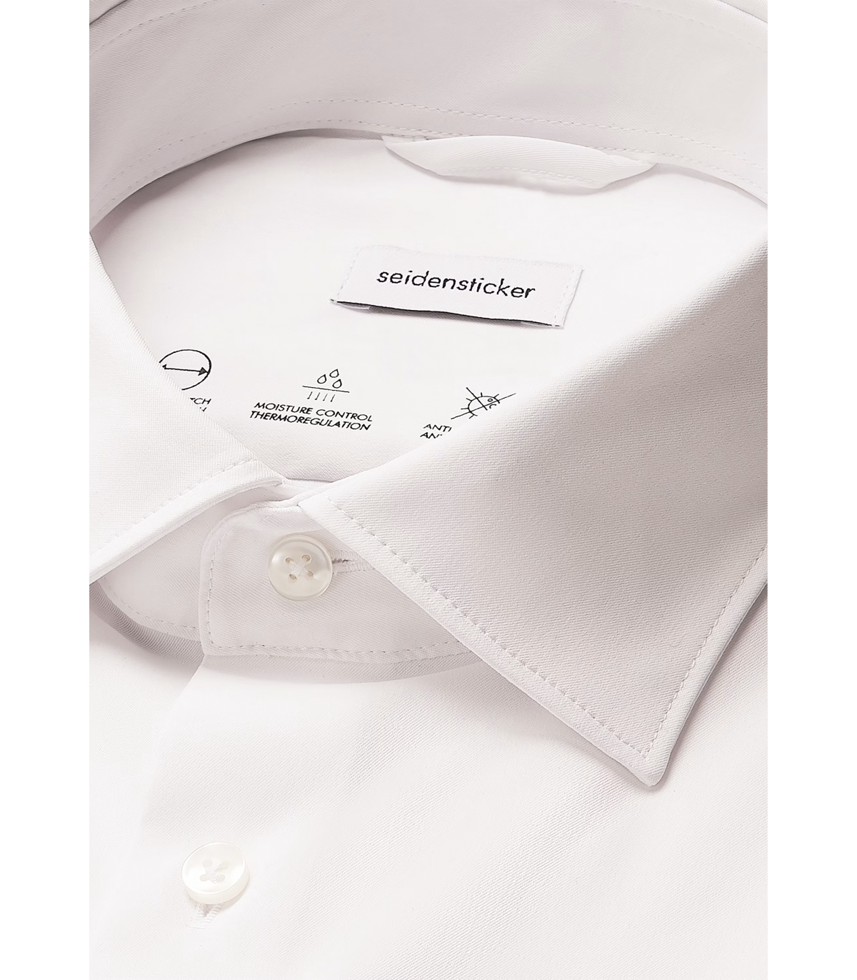 Chemise ml uni seidensticker 01blanc