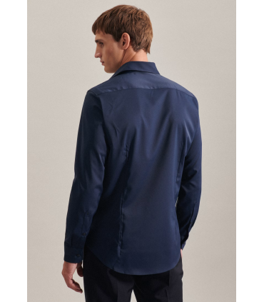 Chemise ml uni seidensticker 19bleu