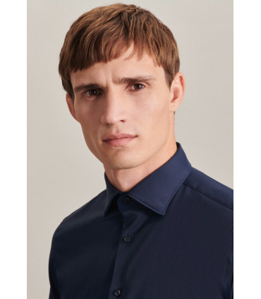 Chemise ml uni seidensticker 19bleu