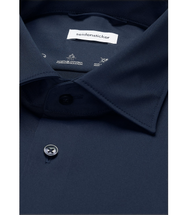 Chemise ml uni seidensticker 19bleu