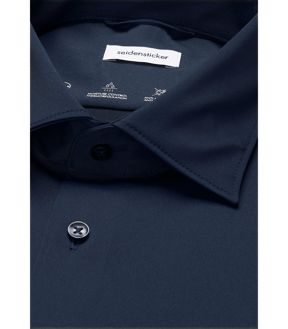 Chemise ml uni seidensticker 19bleu
