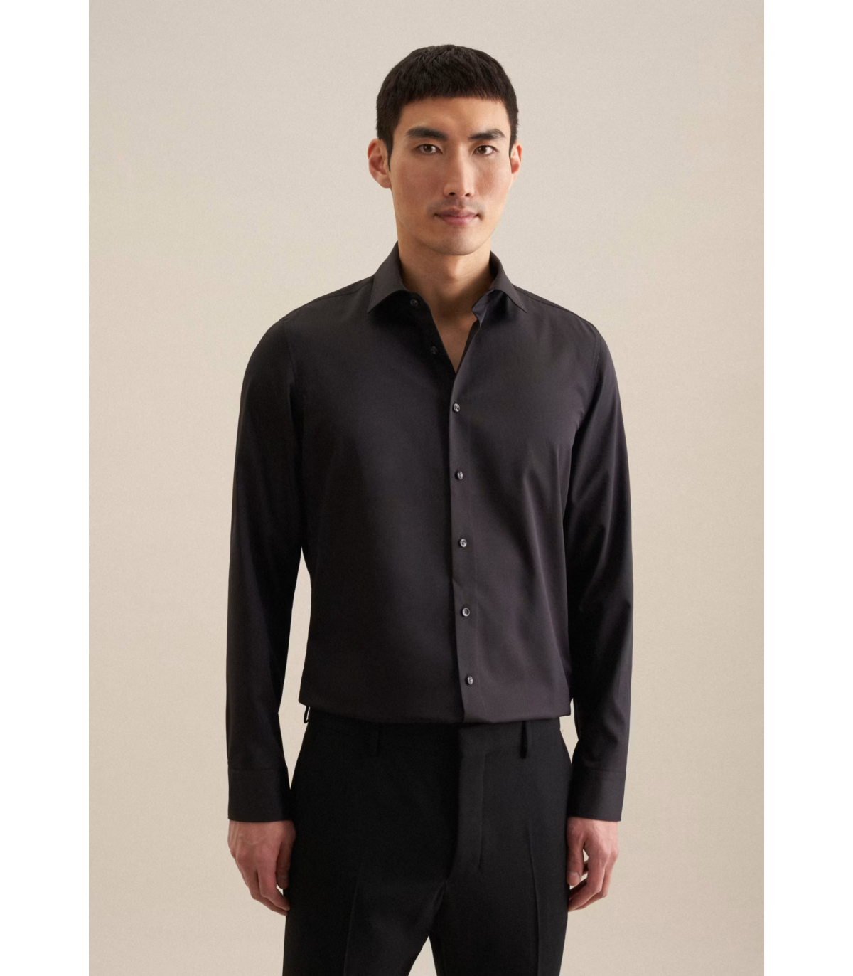 Chemise ml uni seidensticker 39noir
