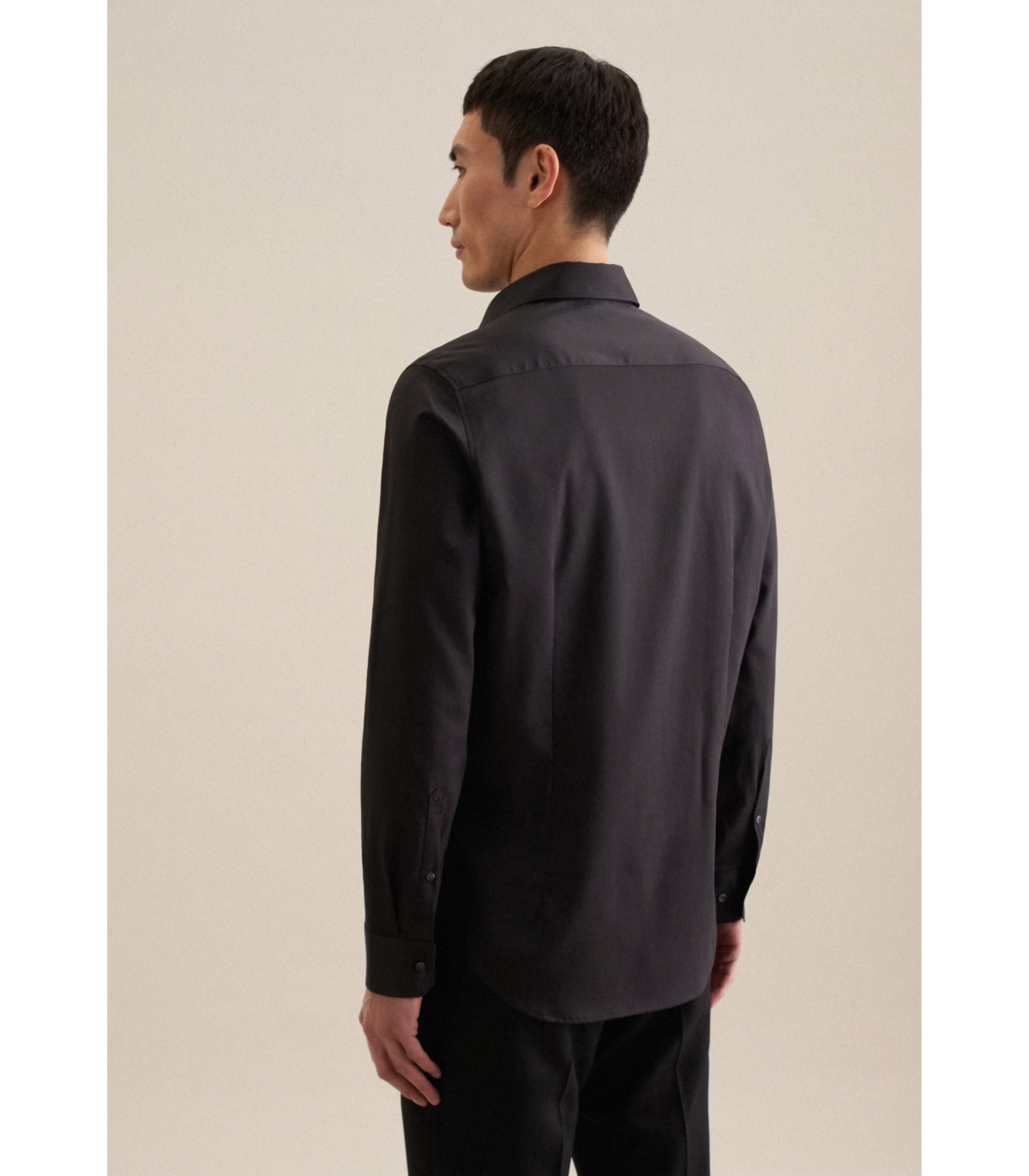 Chemise ml uni seidensticker 39noir