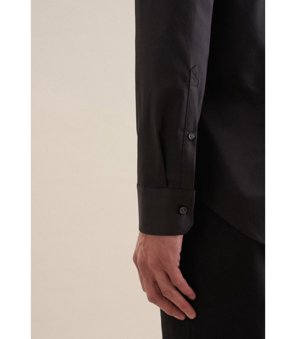 Chemise ml uni seidensticker 39noir