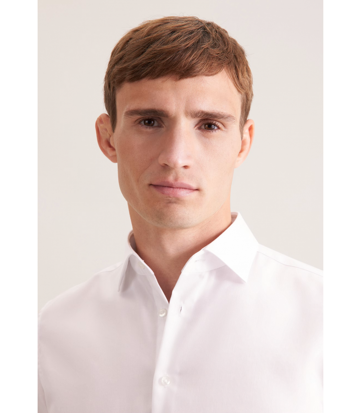 Chemise ml uni seidensticker 02ecru