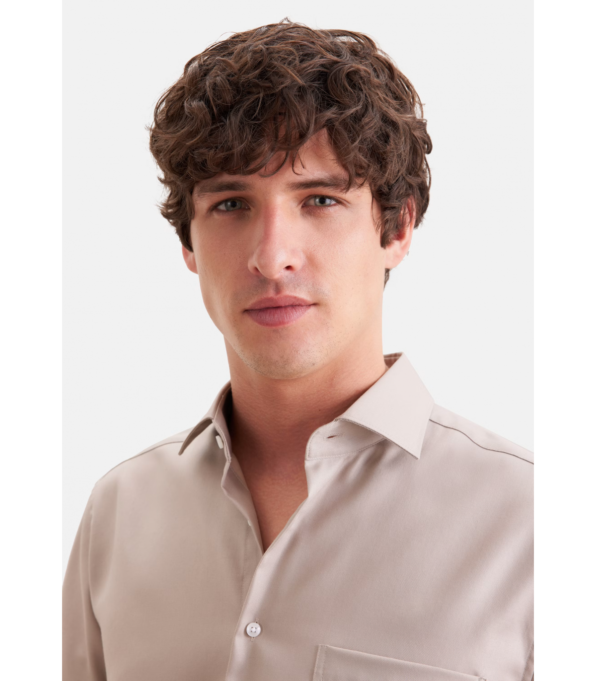 Chemise ml uni seidensticker 05beige