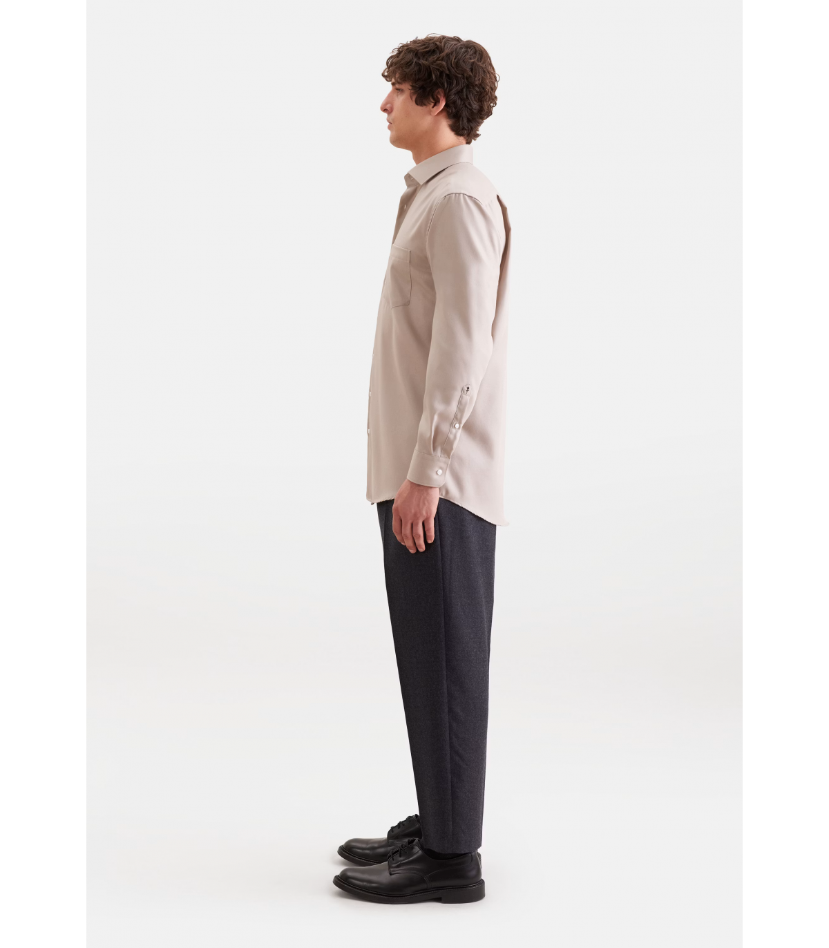 Chemise ml uni seidensticker 05beige