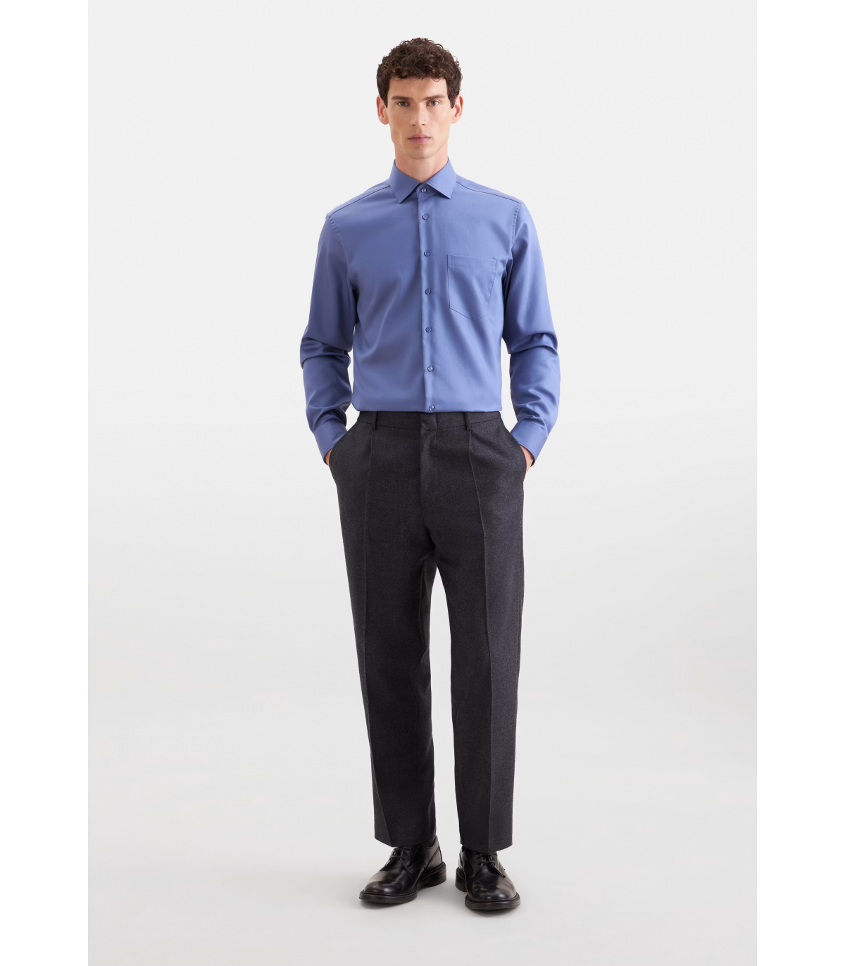 Chemise ml uni seidensticker 15jean