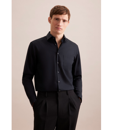 Chemise ml uni seidensticker 39noir