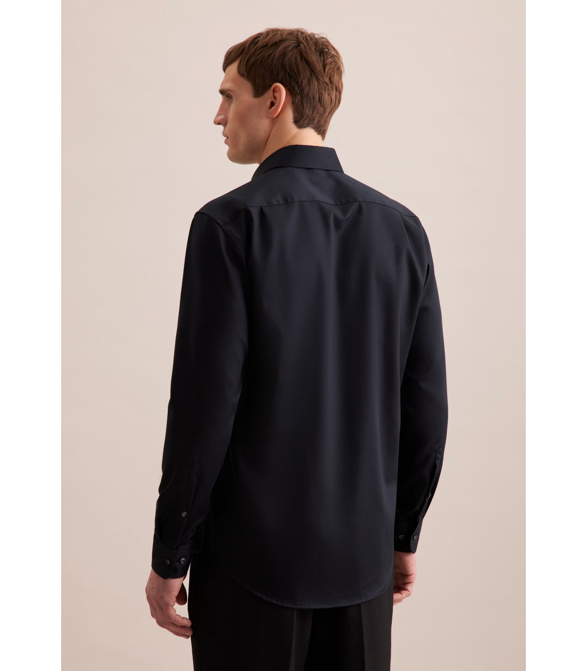 Chemise ml uni seidensticker 39noir