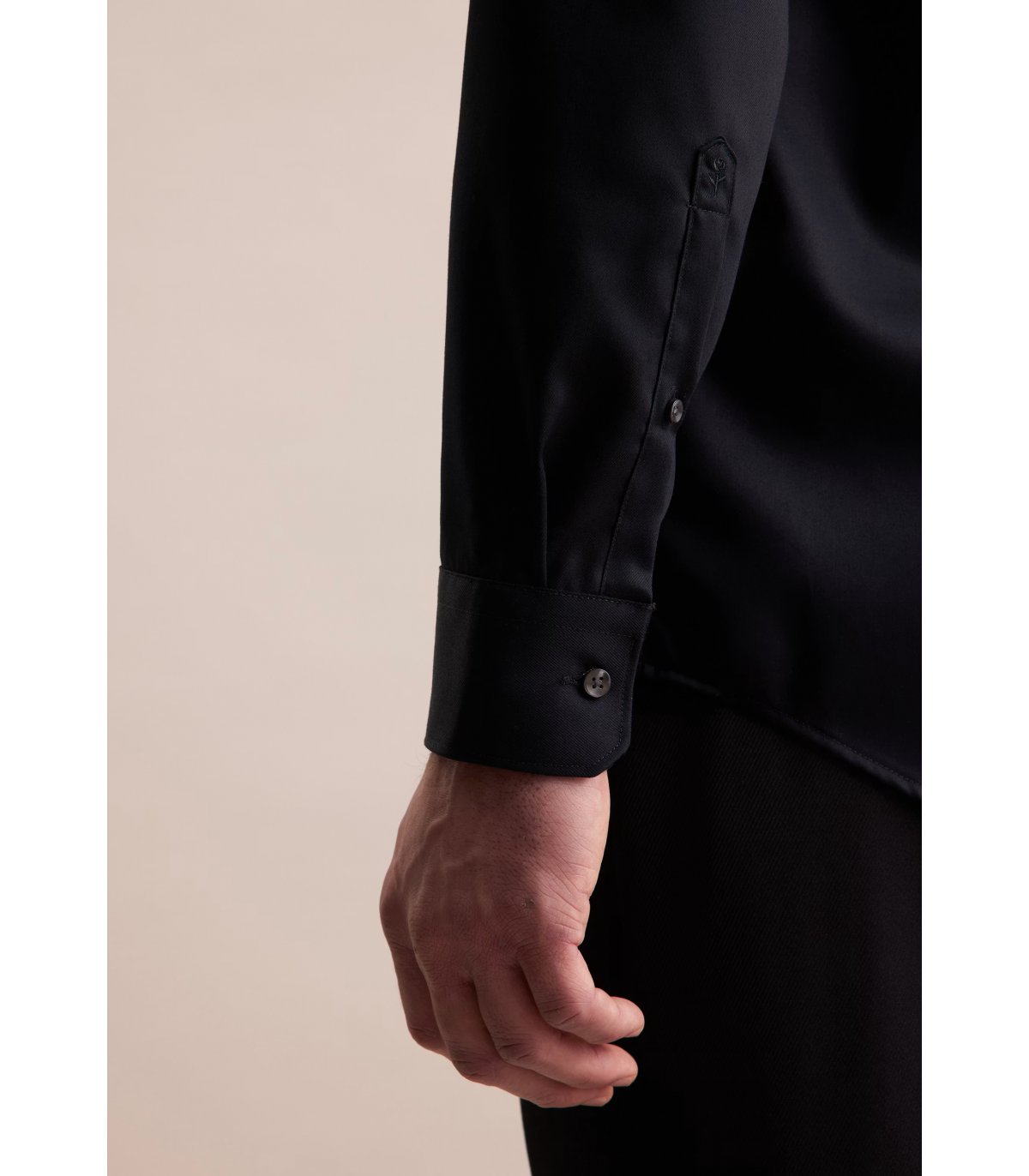 Chemise ml uni seidensticker 39noir