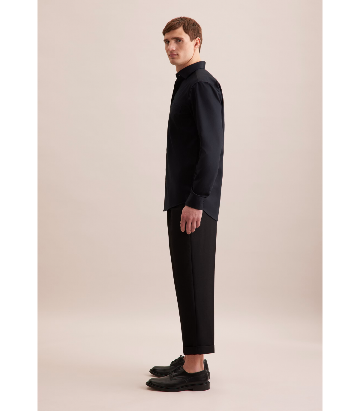 Chemise ml uni seidensticker 39noir