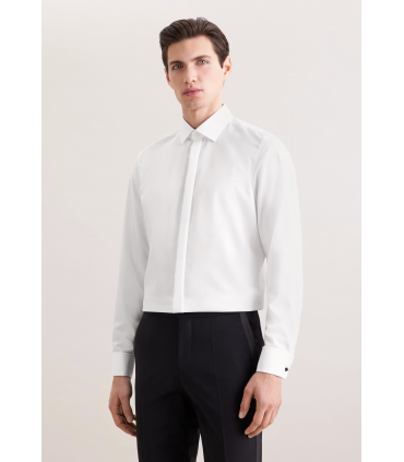 Chemise ml uni seidensticker 01blanc