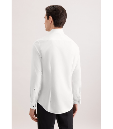 Chemise ml uni seidensticker 01blanc
