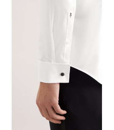 Chemise ml uni seidensticker 01blanc