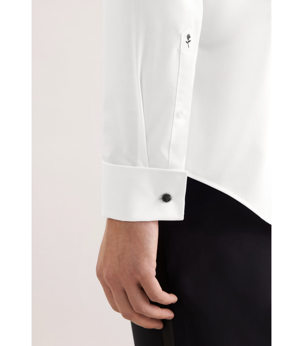 Chemise ml uni seidensticker 01blanc