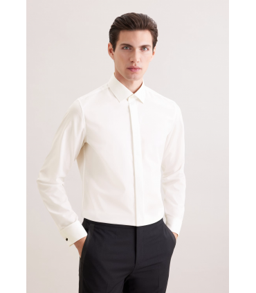 Chemise ml uni seidensticker 21ecru