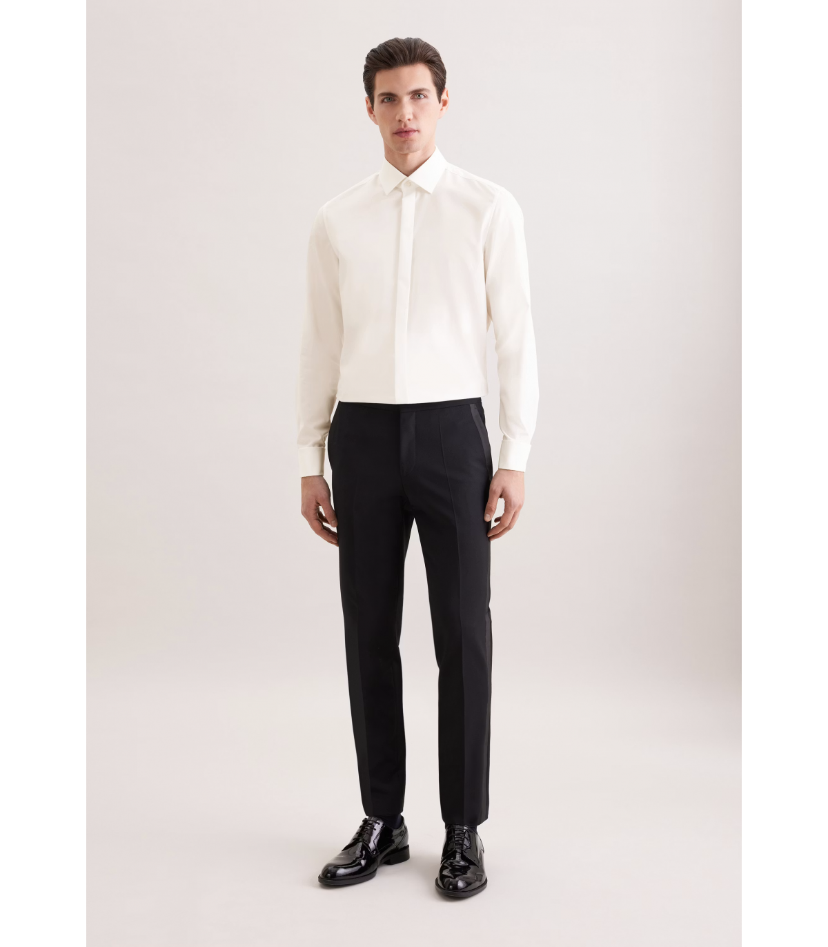 Chemise ml uni seidensticker 21ecru