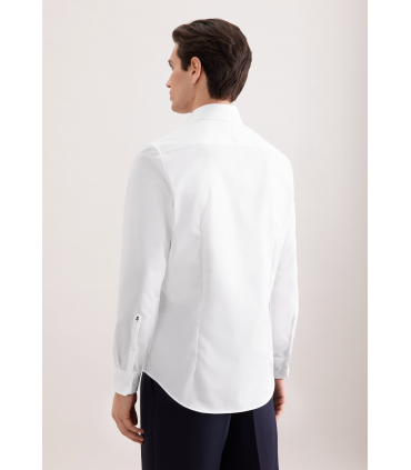 Chemise ml uni seidensticker 01blanc