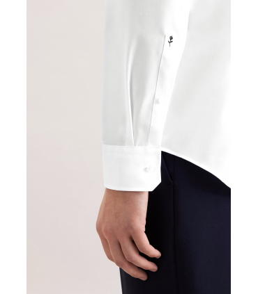 Chemise ml uni seidensticker 01blanc