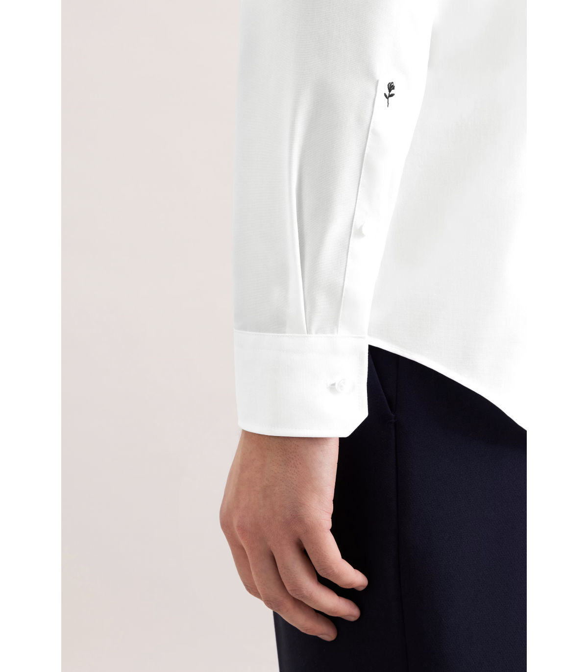 Chemise ml uni seidensticker 01blanc