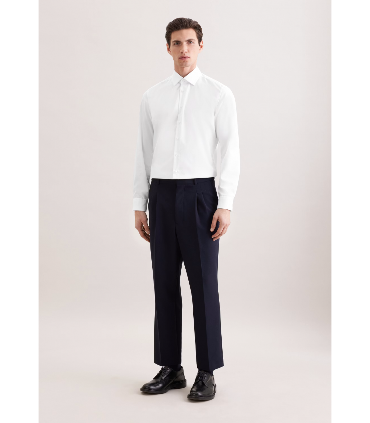 Chemise ml uni seidensticker 01blanc