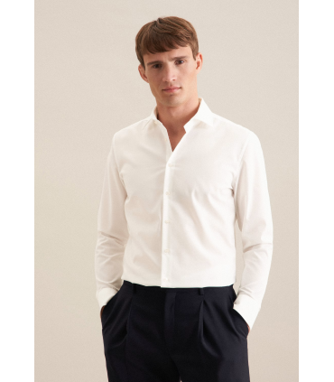 Chemise ml uni seidensticker 21ecru