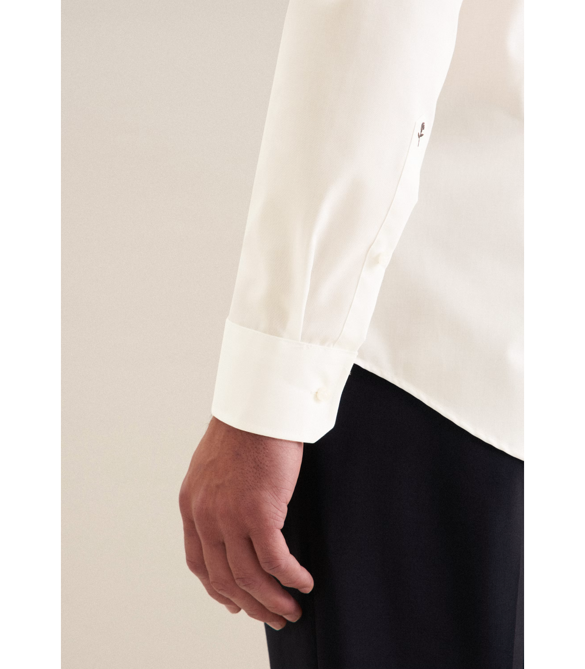 Chemise ml uni seidensticker 21ecru