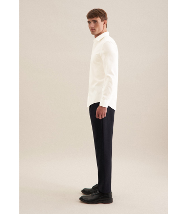 Chemise ml uni seidensticker 21ecru