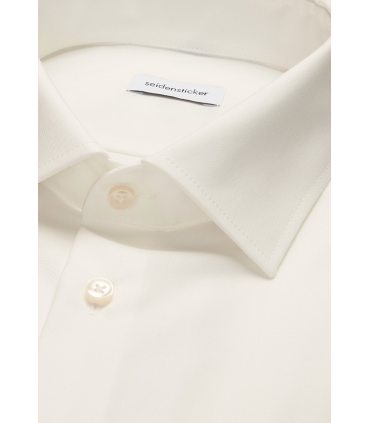 Chemise ml uni seidensticker 21ecru