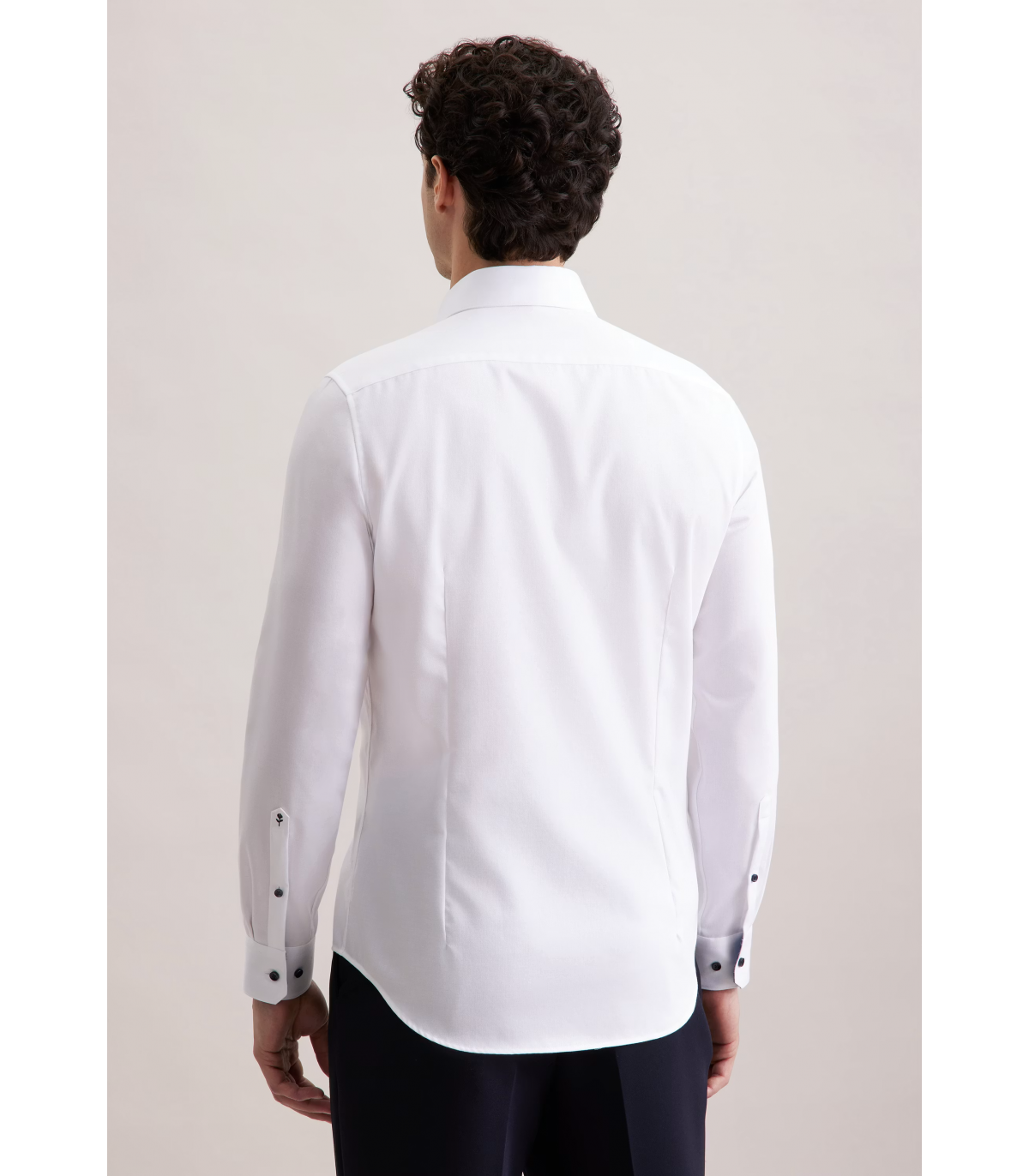 Chemise ml uni seidensticker 01blanc