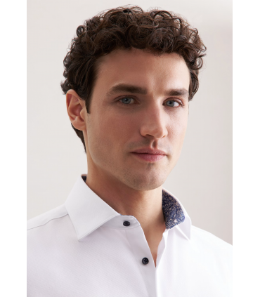 Chemise ml uni seidensticker 01blanc