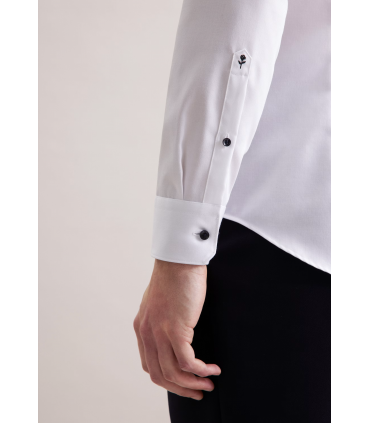 Chemise ml uni seidensticker 01blanc