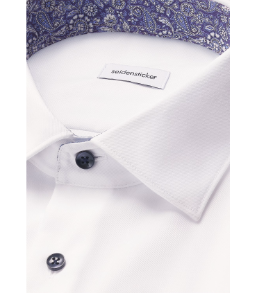 Chemise ml uni seidensticker 01blanc