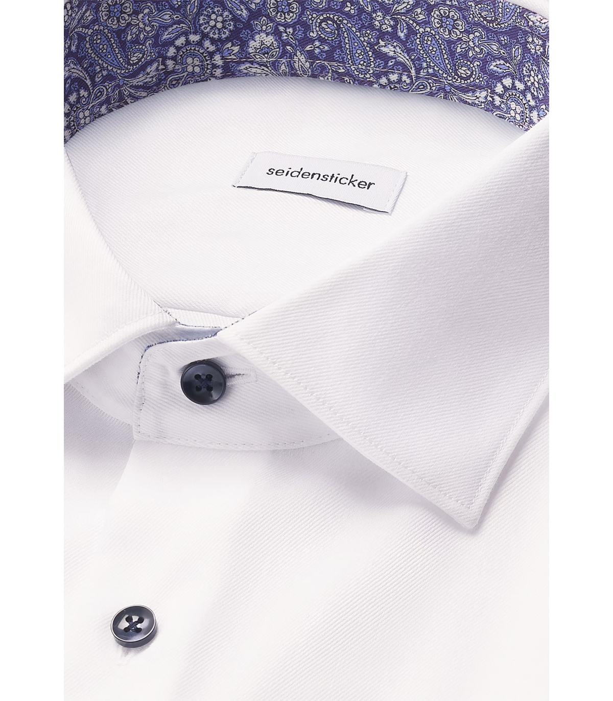 Chemise ml uni seidensticker 01blanc