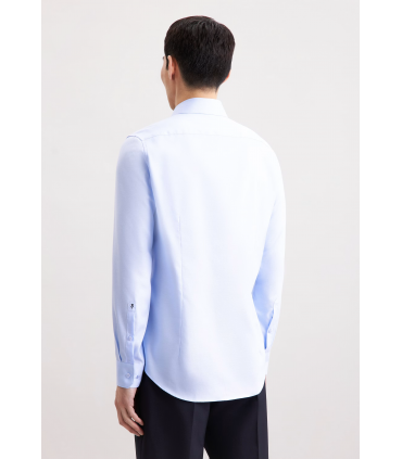 Chemise ml uni seidensticker 11bleu