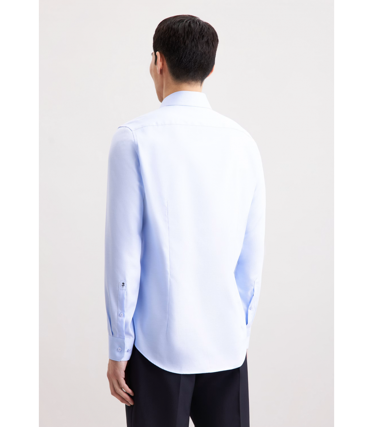 Chemise ml uni seidensticker 11bleu