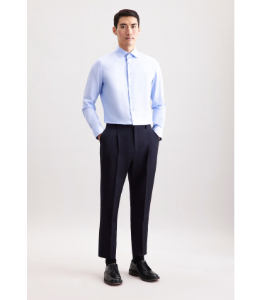 Chemise ml uni seidensticker 11bleu