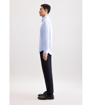 Chemise ml uni seidensticker 11bleu