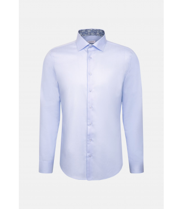 Chemise ml uni seidensticker 11bleu