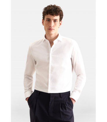 Chemise ml uni seidensticker 01blanc