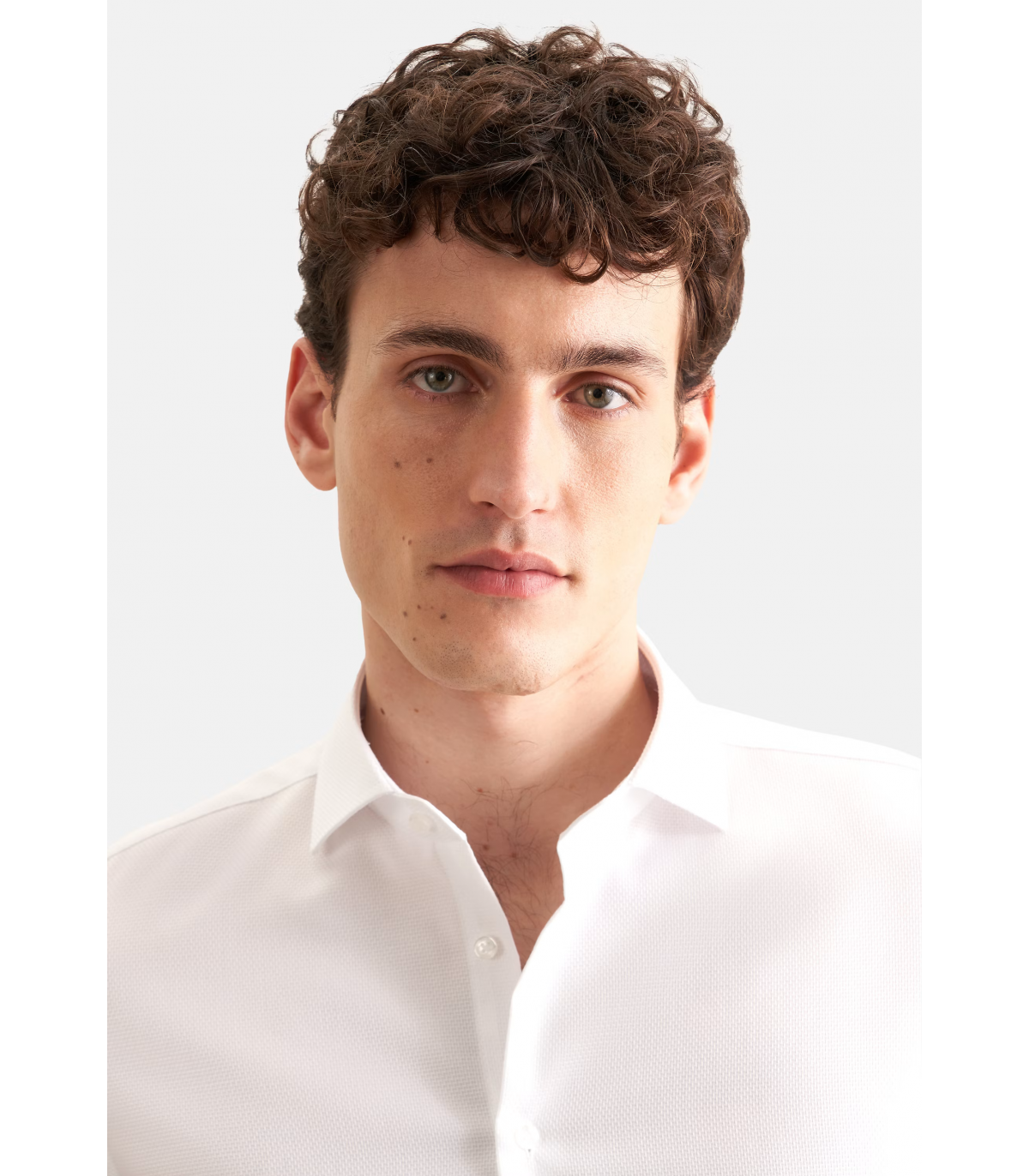 Chemise ml uni seidensticker 01blanc