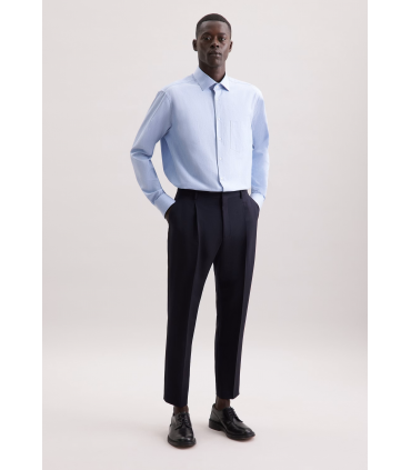 Chemise ml uni seidensticker 13blue