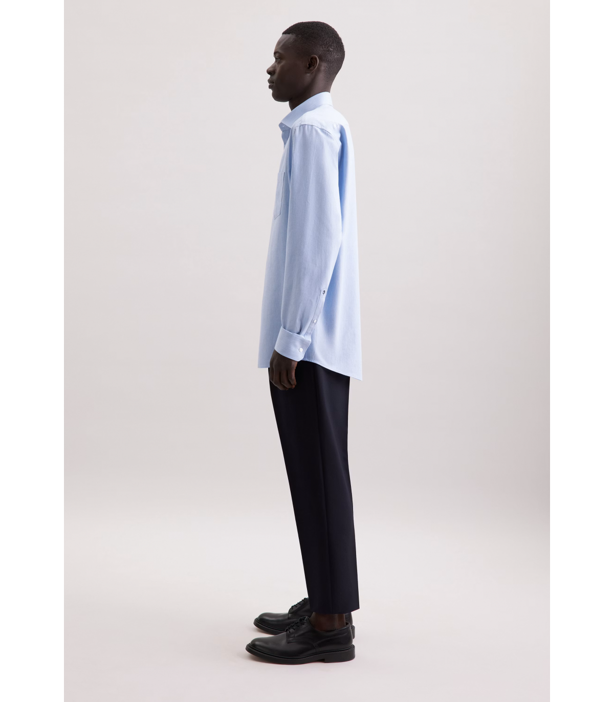 Chemise ml uni seidensticker 13blue